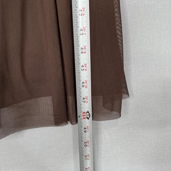 Eloquii Dress Womens 16 Brown Shirred Mesh Fit & Flare Midi Formal Party Gown - Picture 8 of 14